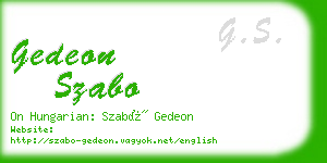gedeon szabo business card